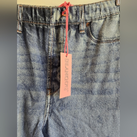 BLANK NYC, Girls' Yes Please Printed Jogger Pants, Faux Distressed Blue, Size XL - Picture 9 of 9